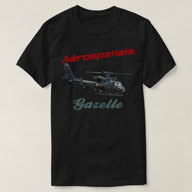 Arospatiale gazelle helicopter sa 341 gazelle sa34 T-Shirt (Design Front)