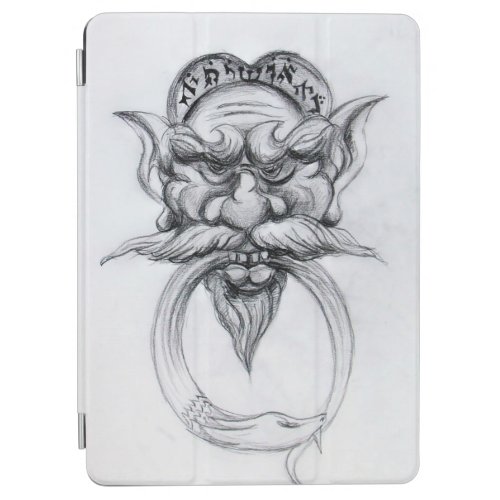 AROTANTIQUE FANTASY GROTESQUE MASK Black White iPad Air Cover