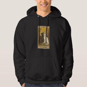 Arot Card He And Cat Cosmic Graphic Cats Hoodie