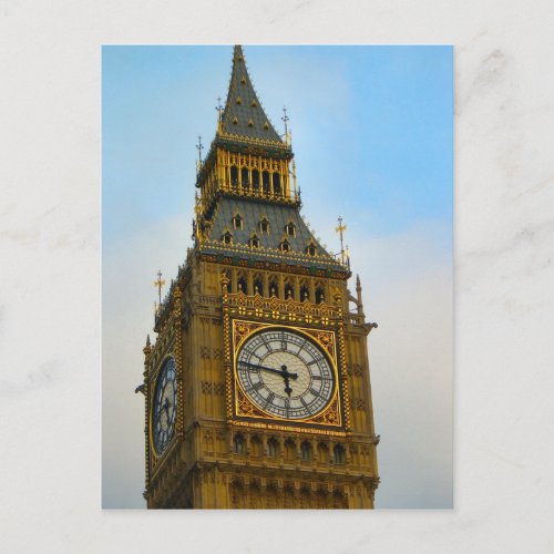 Around Britain  Big Ben Clock tower Westminster Postcard