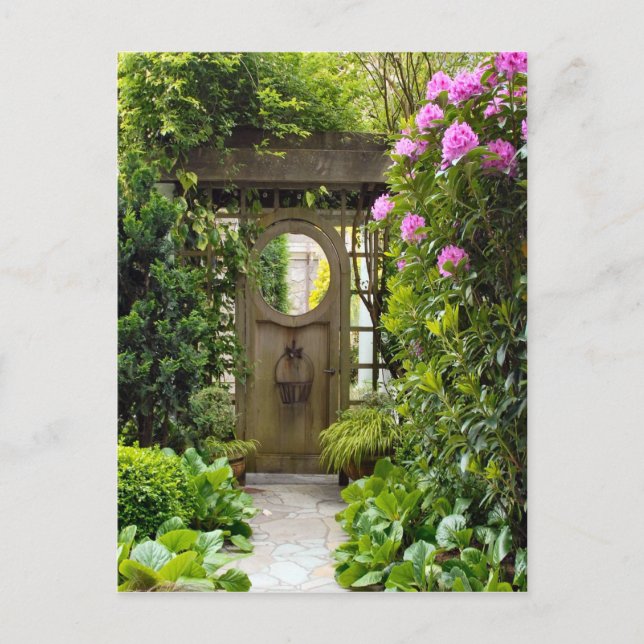 Around Britain,   Garden Gate, country garden Postcard (Front)