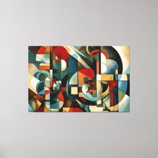 "Around Cubism" Large Wrapped Canvas Print