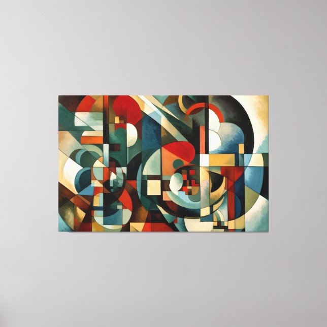 "Around Cubism" Large Wrapped Canvas Print (Front)