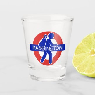 Around Paddington Station, London, England Shot Glass