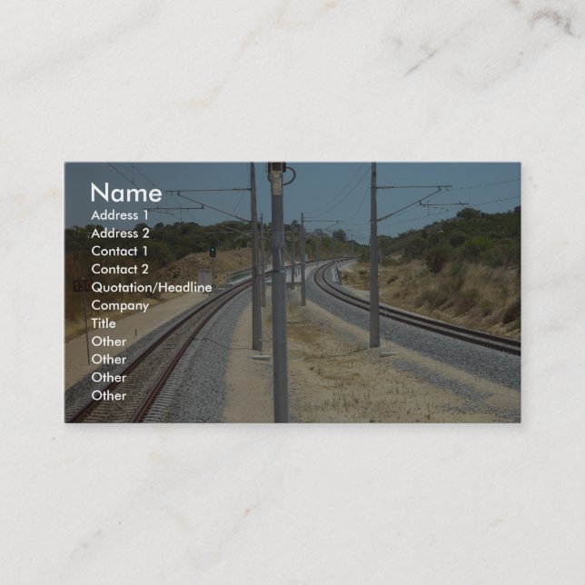 Around The Bend Burns Beach Railroad Bridge In Cur Business Card (Front)