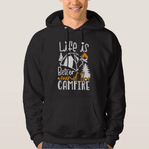 Around The Campfire Camping Nature Outdoor Raglan Hoodie