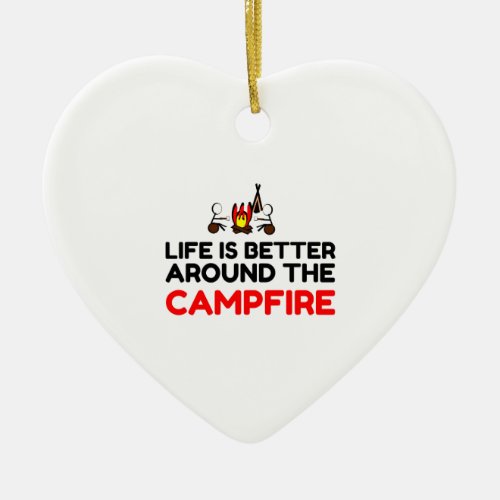 Around The Campfire Ceramic Ornament