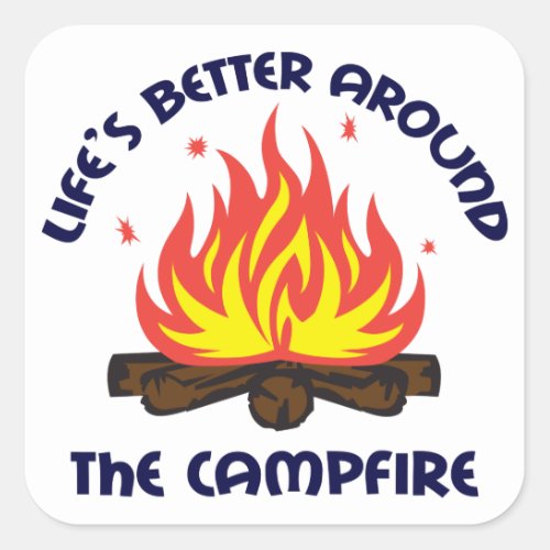 Around the Campfire Square Sticker