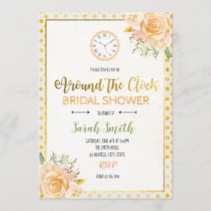 Around the clock bridal shower card