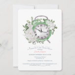Around The Clock Bridal Shower Green Invitation at Zazzle