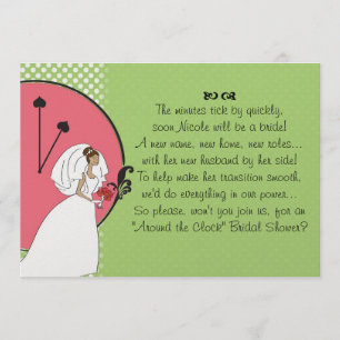 "Around the Clock" Bridal Shower Invitation