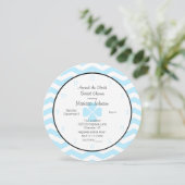 Around the Clock Bridal Shower Invitation in Blue (Standing Front)