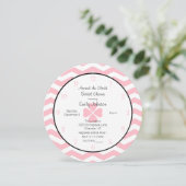 Around the Clock Bridal Shower Invitation in Pink (Standing Front)