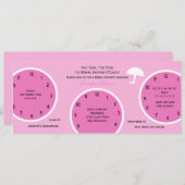 Around the Clock Bridal Shower Invitation Pink (Front/Back)