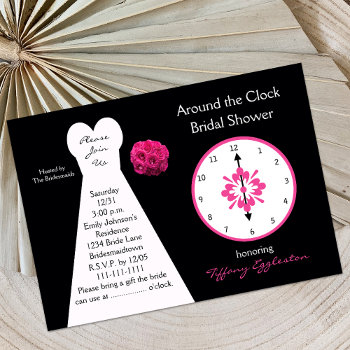 Around The Clock Bridal Shower Invitations by henishouseofpaper at Zazzle