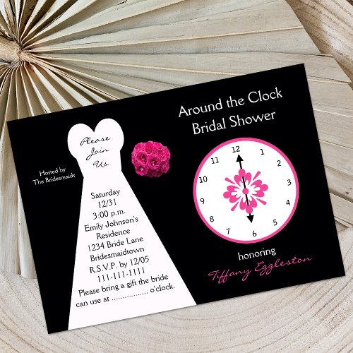 Around the Clock Bridal Shower Invitations