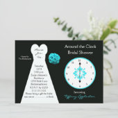 Around the Clock Bridal Shower Invitations (Standing Front)