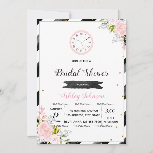 Around the clock party invitation (Front)