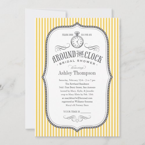 Around the Clock Shower Invitations