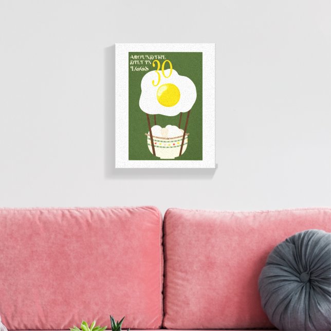 Around The Diet in 30 Eggs Canvas Print (Insitu(LivingRoom))