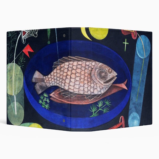 Around the Fish, Paul Klee 3 Ring Binder (Background)