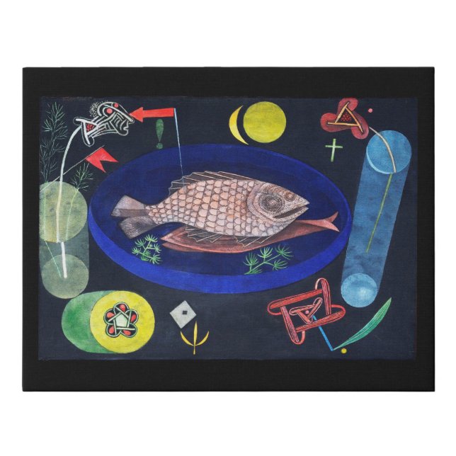 Around the Fish, Paul Klee Faux Canvas Print (Front)