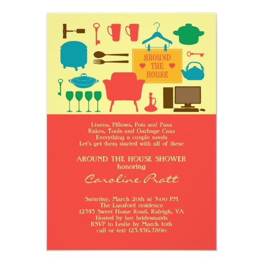 Around The House Bridal Shower Invitations 1