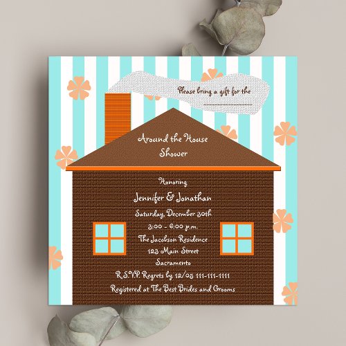 Around the House Bridal Shower Invitation -- House