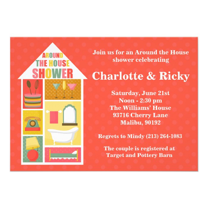 Around the House Couple Wedding Shower Invitation