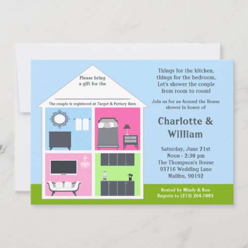 Around the House Shower Bridal Shower Personalized Invitations