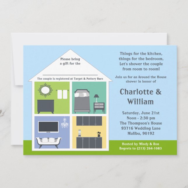 Around the House Shower Bridal Shower Invitation (Front)
