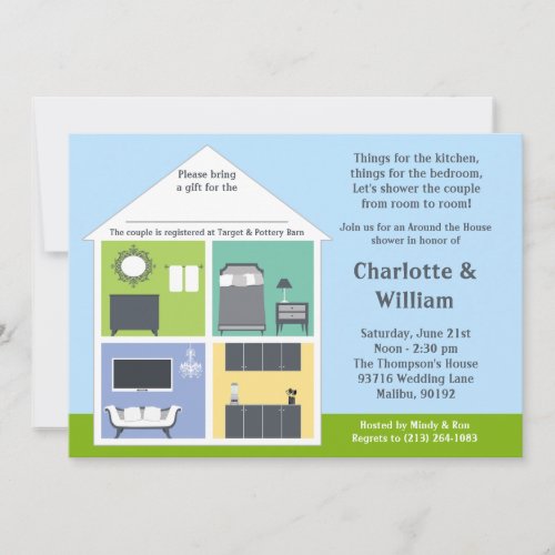 Around the House Shower Bridal Shower Announcements