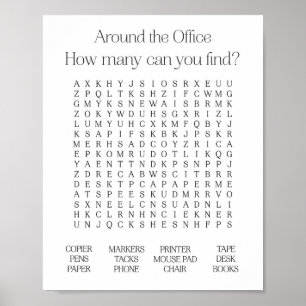 Around the Office Word Search Poster