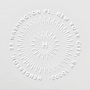 Around The Sun Modern Unique Family Return Address Embosser