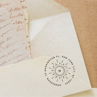 Around The Sun Modern Unique Family Return Address