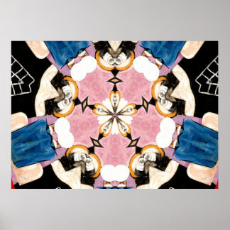 Around The Table , Matisse Style Abstract Poster