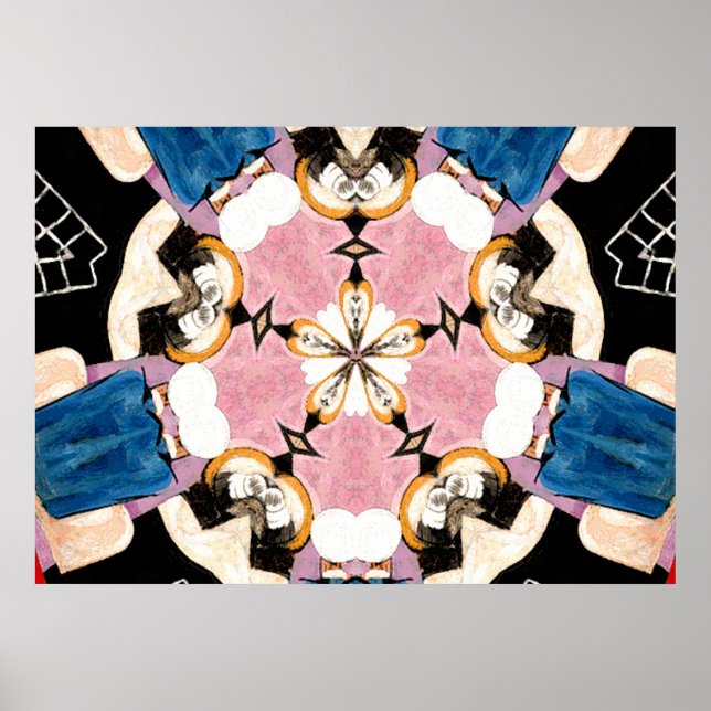 Around The Table , Matisse Style Abstract Poster (Front)