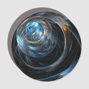Around the World Abstract Art Car Magnet