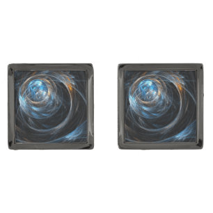 Around the World Abstract Art Cufflinks