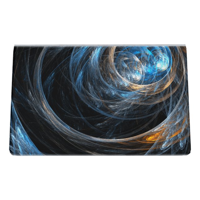 Around the World Abstract Art Desk Business Card Holder (Back)