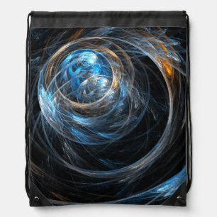 Around the World Abstract Art Drawstring Bag