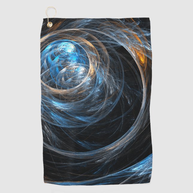 Around the World Abstract Art Golf Towel (Front)
