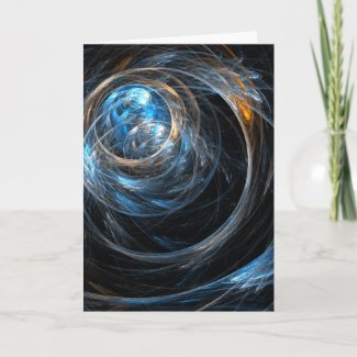 Around the World Abstract Art Greeting Card