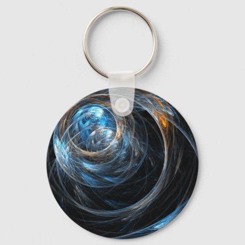 Around the World Abstract Art Keychain