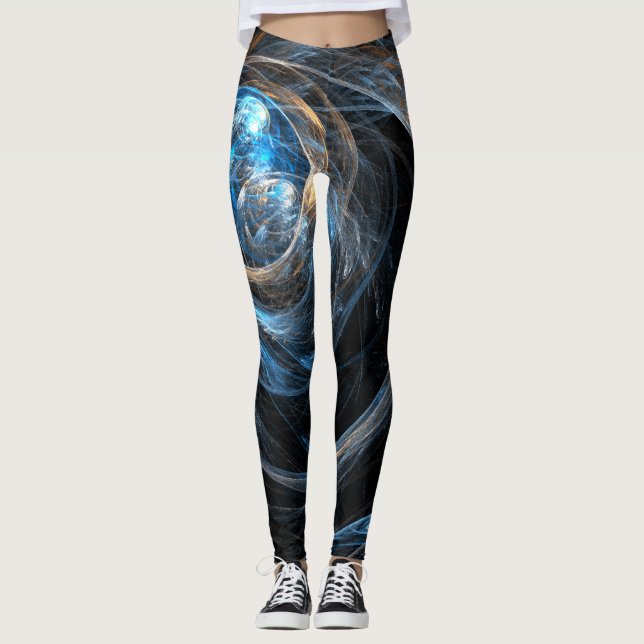Around the World Abstract Art Leggings (Front)