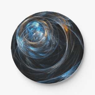 Around the World Abstract Art Paper Plates