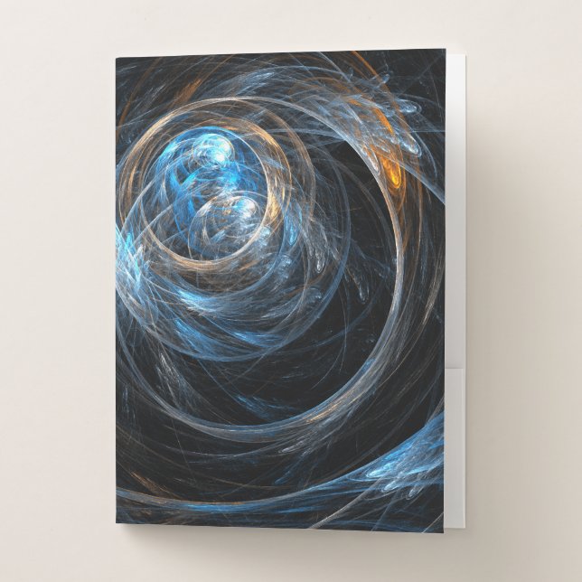 Around the World Abstract Art Pocket Folder (Front)