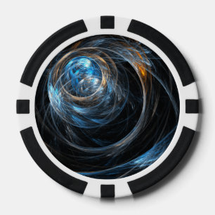Around the World Abstract Art Poker Chips