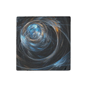 Around the World Abstract Art Stone Magnet