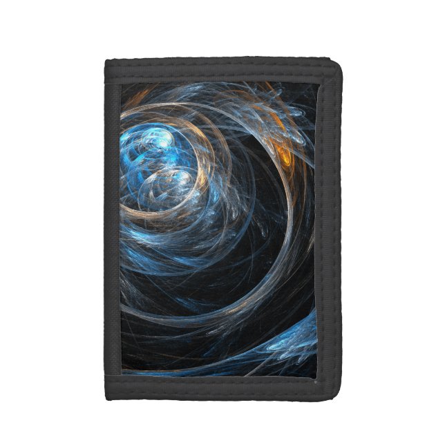 Around the World Abstract Art Tri-fold Wallet (Front Vertical)